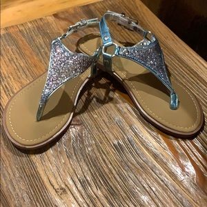 Girls sandals - blue / silver